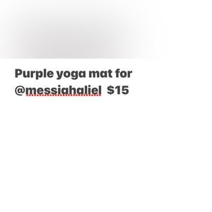 Purple Yoga Mat @messiahaliel